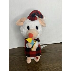 Gemmy Dancing Singing Christmas Mouse Plush "Twas the Night Before Christmas"